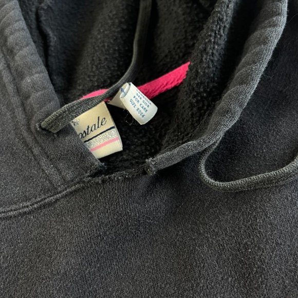 Aeropostale Y2K VTG Embroidered Oversized‎ Hoodie Womens Size S Black Spellout - Picture 12 of 14